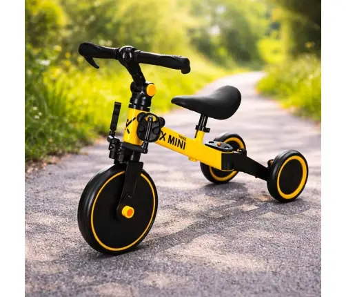 Trike Fix Mini distanču trīsritenis 3in1 ar pedāļiem dzeltens