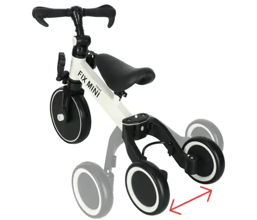 Trike Fix Mini distanču trīsritenis 3in1 ar pedāļiem balts