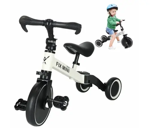 Trike Fix Mini distanču trīsritenis 3in1 ar pedāļiem balts