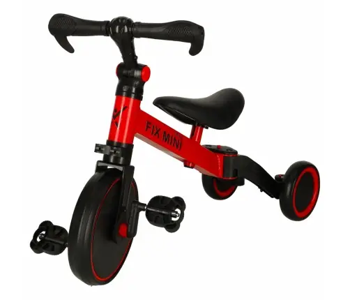 Trike Fix Mini distanču trīsritenis 3in1 ar pedāļiem sarkans