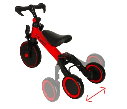 Trike Fix Mini distanču trīsritenis 3in1 ar pedāļiem sarkans