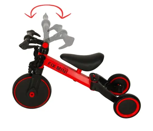 Trike Fix Mini distanču trīsritenis 3in1 ar pedāļiem sarkans