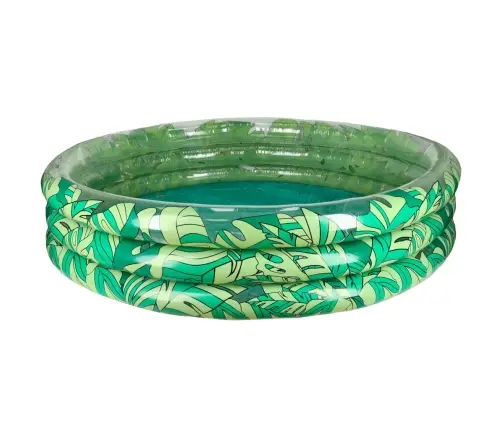 Bērnu piepūšamais baseins 3 kameras 150cm lapas