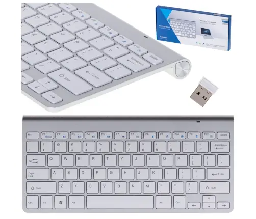 Smart TV bezvadu tastatūra sudraba krāsā