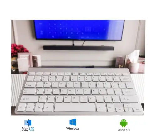 Smart TV bezvadu tastatūra sudraba krāsā