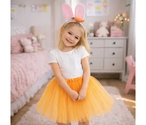 Zaķa kostīms svārki, svārki, aproce, aproce burkāns