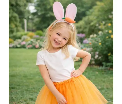 Zaķa kostīms svārki, svārki, aproce, aproce burkāns