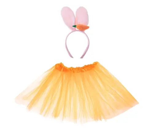 Zaķa kostīms svārki, svārki, aproce, aproce burkāns