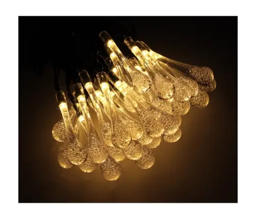 Saules dzeguzes dārza apgaismojums 6,5 m 30LED silti balts
