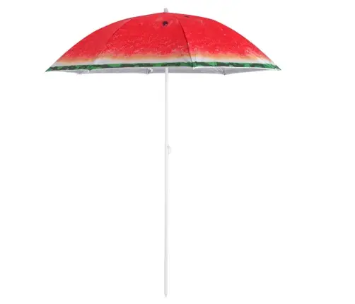 Pludmales dārza lietussargs regulējams 150cm salauzts arbūzs