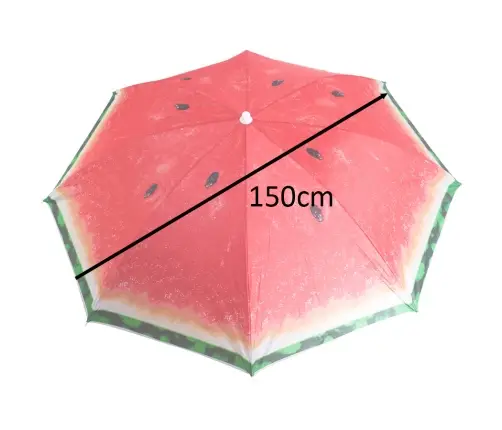 Pludmales dārza lietussargs regulējams 150cm salauzts arbūzs