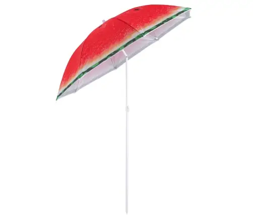 Pludmales dārza lietussargs regulējams 150cm salauzts arbūzs