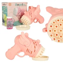 Ziepju burbuļu pistole ziepju burbuļi ar spārniem rozā krāsā Ziepju burbuļu pistole ziepju burbuļi ar spārniem rozā krāsā