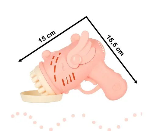 Ziepju burbuļu pistole ziepju burbuļi ar spārniem rozā krāsā