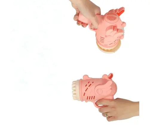 Ziepju burbuļu pistole ziepju burbuļi ar spārniem rozā krāsā