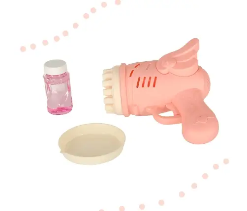 Ziepju burbuļu pistole ziepju burbuļi ar spārniem rozā krāsā