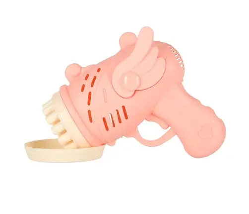 Ziepju burbuļu pistole ziepju burbuļi ar spārniem rozā krāsā