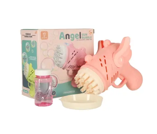 Ziepju burbuļu pistole ziepju burbuļi ar spārniem rozā krāsā