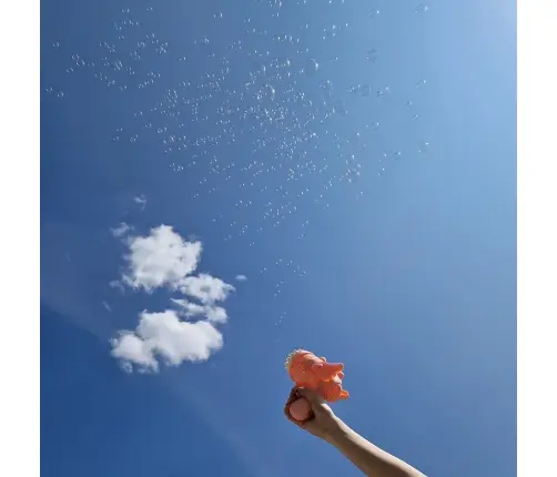 Ziepju burbuļu pistole ziepju burbuļi ar spārniem rozā krāsā