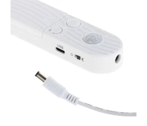 Ar USB akumulatoru darbināms kustības detektors LED sloksne 2M auksti balta