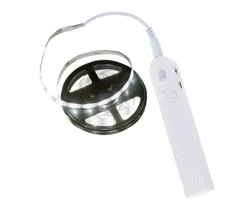 Ar USB akumulatoru darbināms kustības detektors LED sloksne 2M auksti balta