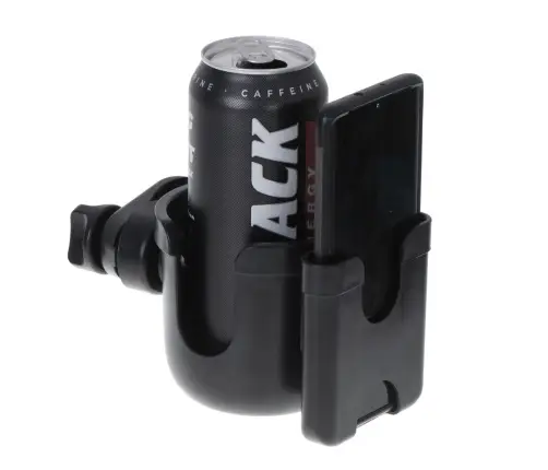 Pudeles krūzes tālruņa turētājs velosipēda ratiņiem