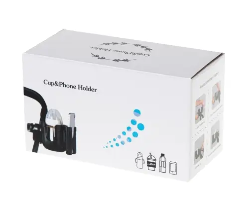 Pudeles krūzes tālruņa turētājs velosipēda ratiņiem