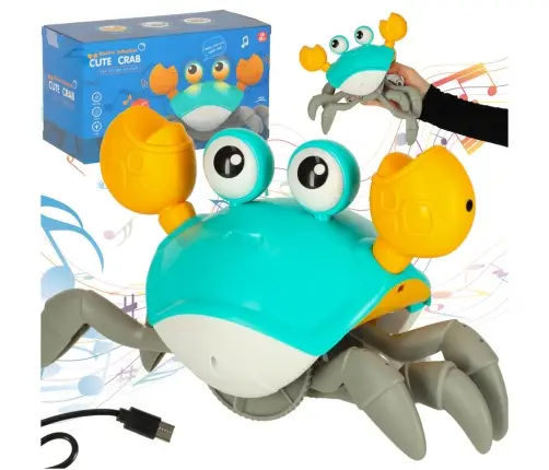 Interaktīvais krabju kāpurs ar skaņu zaļš