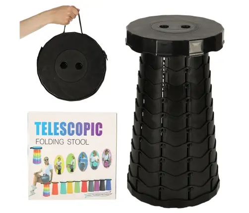 Saliekamais krēsls saliekamais taburete taburete melna