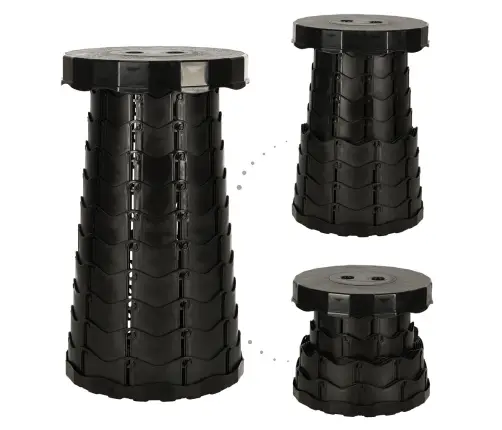 Saliekamais krēsls saliekamais taburete taburete melna