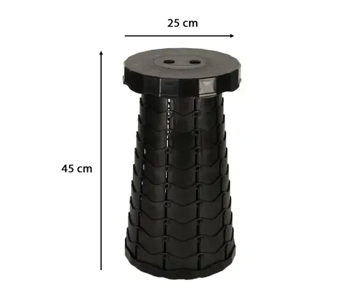 Saliekamais krēsls saliekamais taburete taburete melna