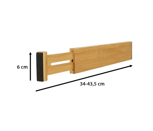 Atvilktņu organizators regulējams bambusa atdalītājs 43x6x1,5cm 1 gab.