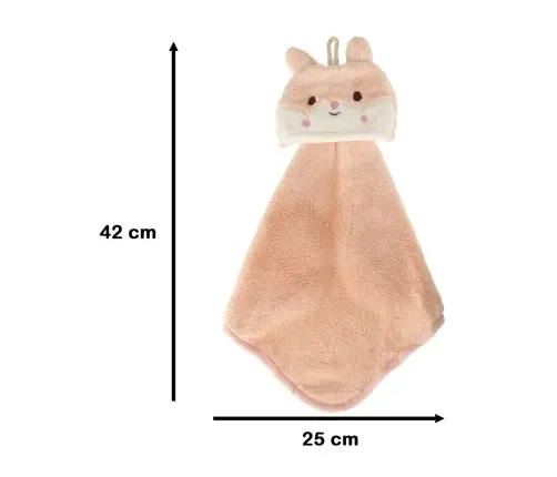 Bērnu bērnistabas roku dvielis 42x25cm rozā zaķis
