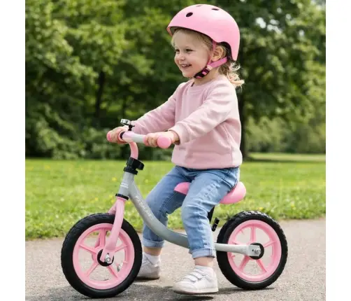 Trike Fix Balance distanču velosipēds baltā un rozā krāsā