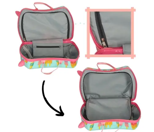 Bērnu ceļojuma koferis uz riteņiem saldējums