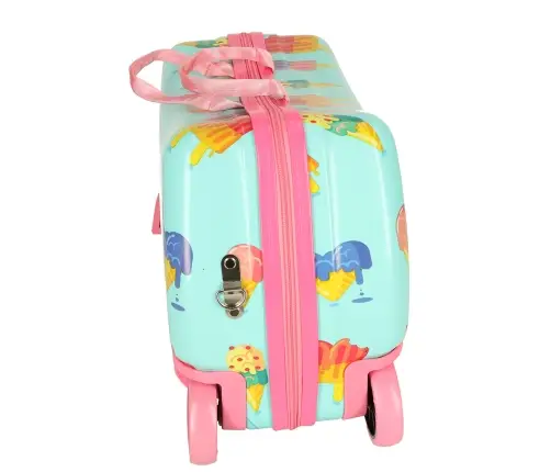Bērnu ceļojuma koferis uz riteņiem saldējums