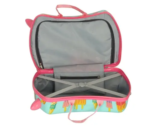 Bērnu ceļojuma koferis uz riteņiem saldējums