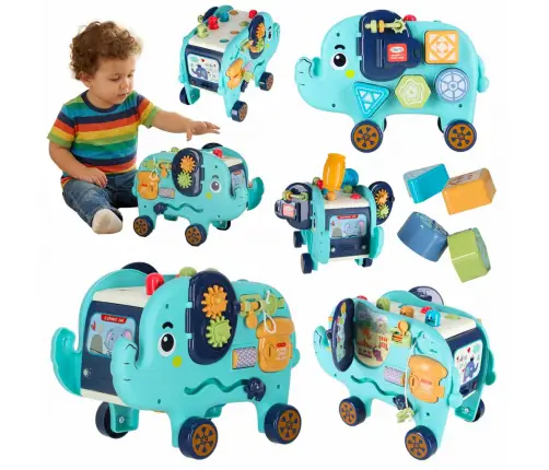 Interaktīvais montessori ziloņu šķirotājs 26cm āmurs