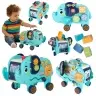 Interaktīvais montessori ziloņu šķirotājs 26cm āmurs
