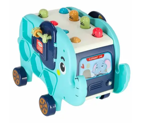 Interaktīvais montessori ziloņu šķirotājs 26cm āmurs