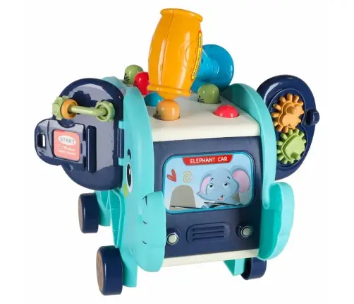 Interaktīvais montessori ziloņu šķirotājs 26cm āmurs