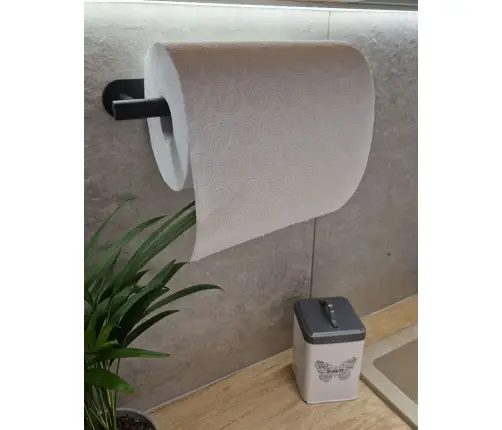 Tualetes papīra dvieļu turētājs melns