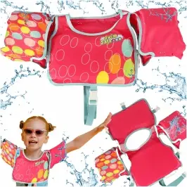 AQUASTAR Rozā peldveste ar piedurknēm AQUASTAR Rozā peldveste ar piedurknēm