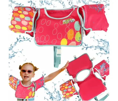 AQUASTAR Rozā peldveste ar piedurknēm