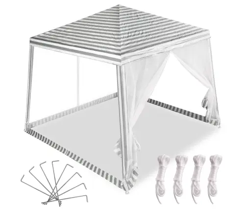 Telts dārza ballīšu paviljons komerciāla lapene balta 2.4X2.4m