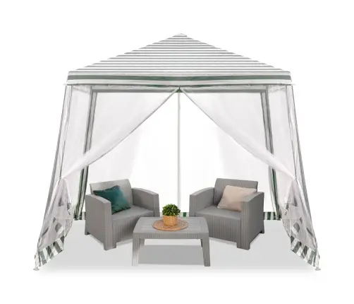 Telts dārza ballīšu paviljons komerciāla lapene balta 2.4X2.4m