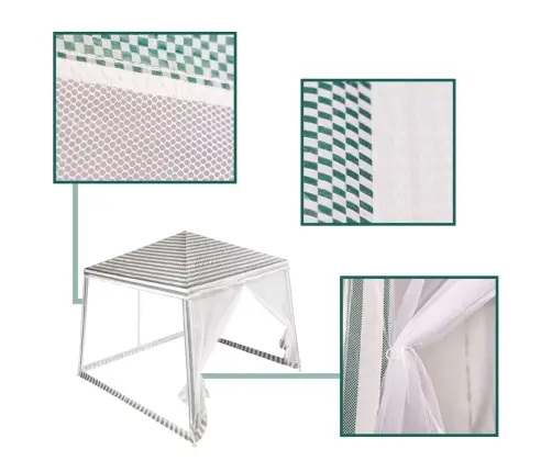 Telts dārza ballīšu paviljons komerciāla lapene balta 2.4X2.4m