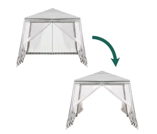 Telts dārza ballīšu paviljons komerciāla lapene balta 2.4X2.4m
