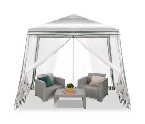 Telts dārza ballīšu paviljons komerciāla lapene balta 2.4X2.4m