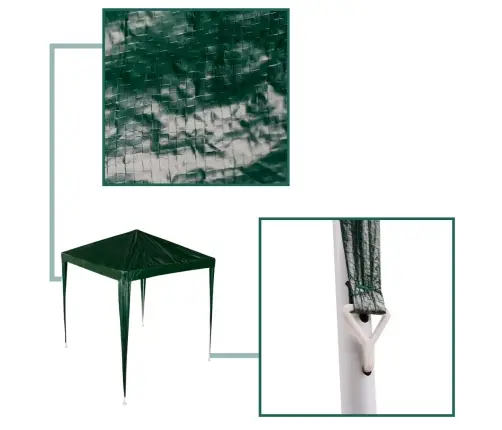 Zaļā komerciālo pasākumu paviljona telts 2x2